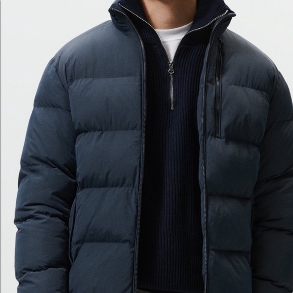 ZARA BASIC QUILTED JACKET Blue Puffer jacket. - Picture 2 of 10